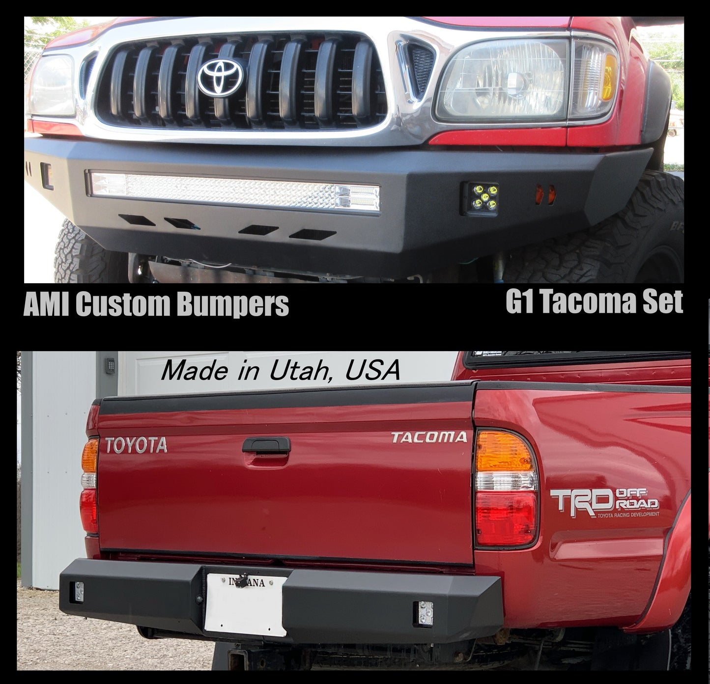 Gen 1 Tacoma (95-04) Custom Bumper Set w/ Sleek Front