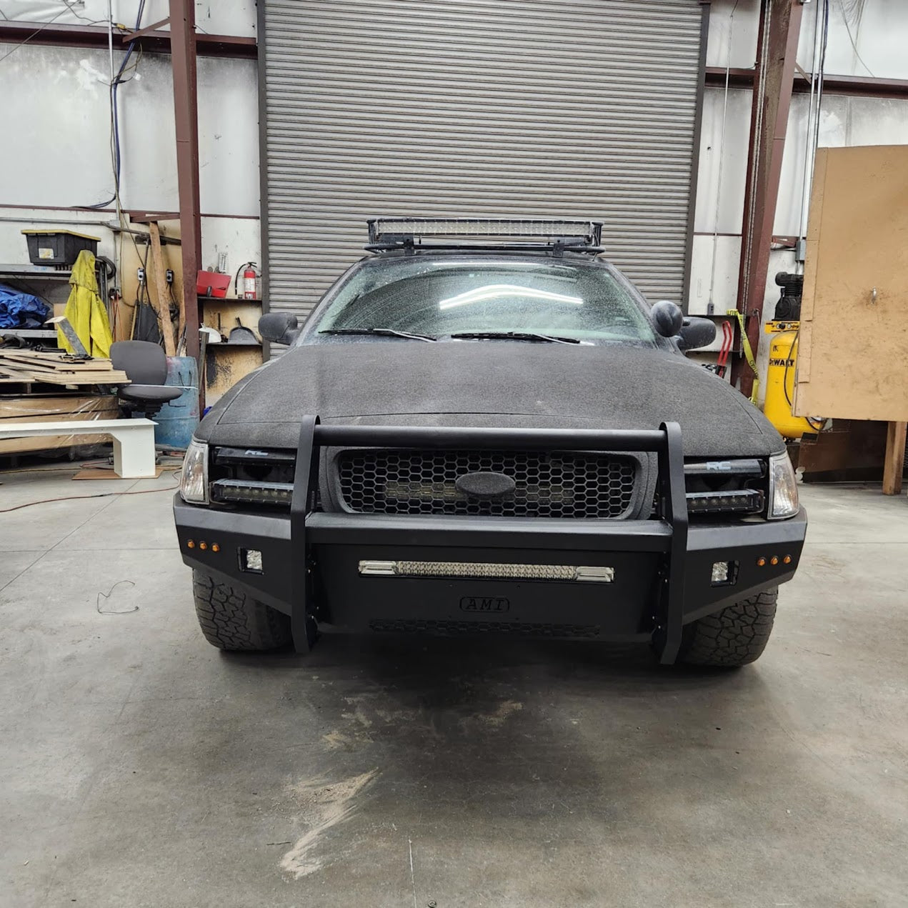 AMI Off-Road Front Bumper For Crown Victoria 98-2011 with custom push bar