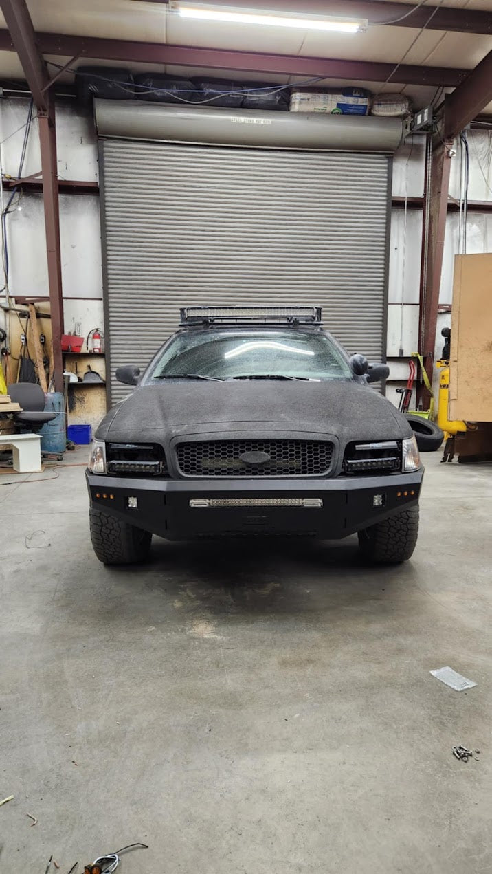 AMI Off-Road Front Bumper For Crown Victoria 98-2011 with custom push bar