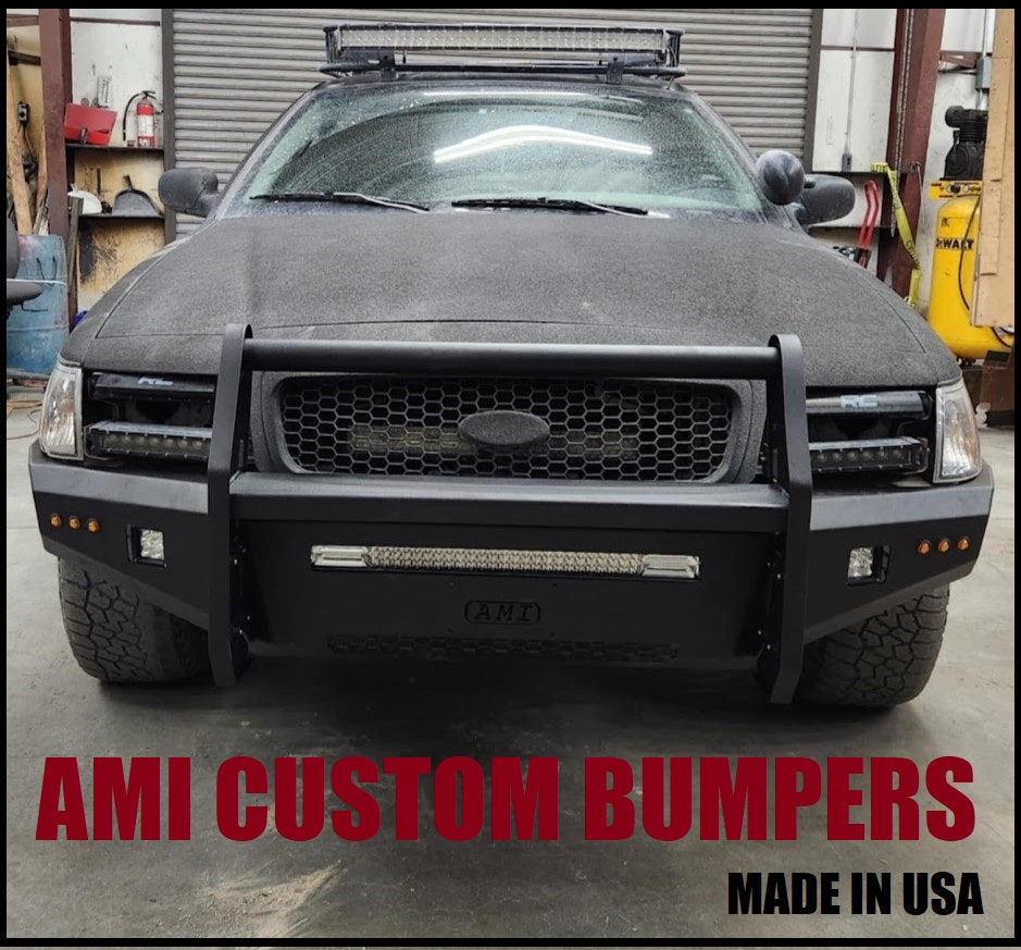AMI Off-Road Front Bumper For Crown Victoria 98-2011 with custom push bar